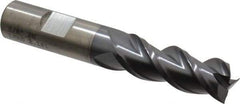 Cleveland - 5/8", 1-5/8" LOC, 5/8" Shank Diam, 3-7/8" OAL, 3 Flute, Powdered Metal Square End Mill - Single End, TiCN Finish, Spiral Flute, 42° Helix, Centercutting, Right Hand Cut, Right Hand Flute, Series PM-539R - Makers Industrial Supply