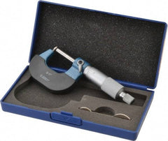 Value Collection - 1 Inch Measurement Range, 0.0001 Inch Graduation, Barrel Anvil, Ratchet Stop Thimble, Mechanical Tube Micrometer - Accurate Up to 0.0001 Inch, Accurate Up to 0.0001 Inch, Enamel Finish, Carbide - Makers Industrial Supply