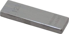 Mitutoyo - 0.123" Rectangular Steel Gage Block - Accuracy Grade 0, Includes Certificate of Inspection - Makers Industrial Supply