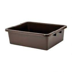 Rubbermaid - 7.1 Gal, Brown Polyethylene Tote Container - Nesting, 21-1/2" Long x 17.1" Wide x 7" High - Makers Industrial Supply