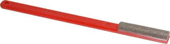 3M - 1-3/4" OAL Very Fine Half Round Sharpener Diamond File - 1/2" Wide, 1-3/4 LOC, Red - Makers Industrial Supply