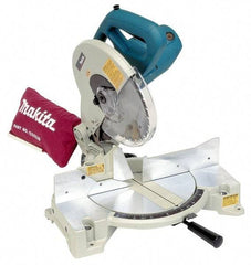 Makita - 15 Amp, 115 Volt, 4,600 RPM, 45° Left Single Bevel Miter Saw - 5/8" Arbor, 10" Blade Diam - Makers Industrial Supply