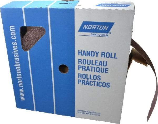 Norton - 2" x 50 Yd 60 Grit Aluminum Oxide Cloth Roll - Medium Grade, J Weighted Backing - Makers Industrial Supply