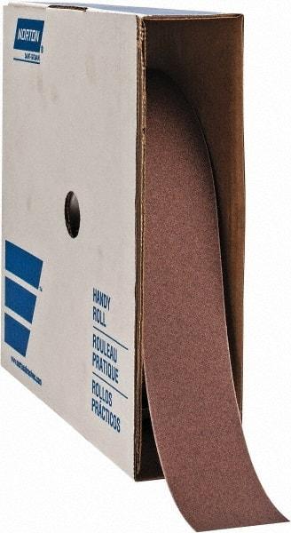 Norton - 2" x 50 Yd 120 Grit Aluminum Oxide Cloth Roll - Fine Grade, J Weighted Backing - Makers Industrial Supply