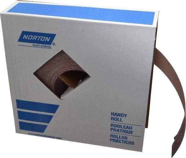 Norton - 2" x 50 Yd 180 Grit Aluminum Oxide Cloth Roll - Very Fine Grade, J Weighted Backing - Makers Industrial Supply