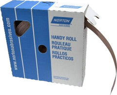 Norton - 2" x 50 Yd 220 Grit Aluminum Oxide Cloth Roll - Very Fine Grade, J Weighted Backing - Makers Industrial Supply