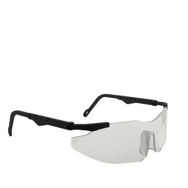 Smith & Wesson - Clear Lenses, Framed Safety Glasses - Scratch Resistant, Black Plastic Frame, Size Universal, Wrap Around - Makers Industrial Supply