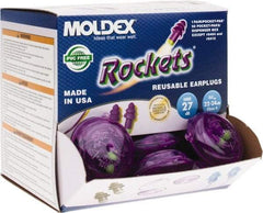 Moldex - Reusable, Corded, 27 dB, Flange Earplugs - Purple, 50 Pairs - Makers Industrial Supply