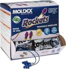 Moldex - Metal Detectable, Reusable, Corded, 27 dB Earplugs - Blue - Makers Industrial Supply