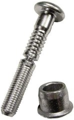 HUCK - Button Head Steel Lockbolt Blind Rivet - 1/4" to 3/8" Grip, 1/2" Head Diam, 1/4" Body Diam - Makers Industrial Supply