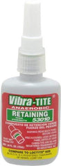 Vibra-Tite - 10 mL Bottle, Green, High Strength Liquid Retaining Compound - Series 530, 24 hr Full Cure Time, Hand Tool Removal - Makers Industrial Supply