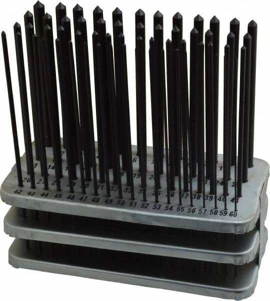 Value Collection - 60 Piece, Transfer Punch Set - Round Shank - Makers Industrial Supply