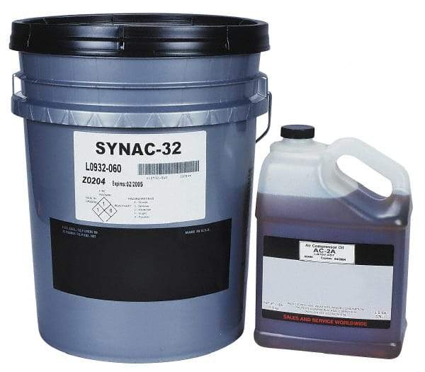 Lubriplate - 5 Gal Pail, ISO 46, SAE 20, Air Compressor Oil - 196 Viscosity (SUS) at 100°F, 47 Viscosity (SUS) at 210°F, Series AC-1 - Makers Industrial Supply