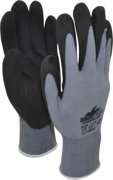 MCR Safety - Size L (9) PVC Coated Nylon General Protection Work Gloves - For General Purpose, Palm & Fingers Coated, Knit Wrist Cuff, Full Fingered, Gray/Black/White, Paired - Makers Industrial Supply