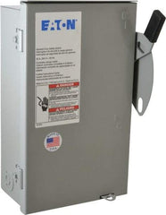 Eaton Cutler-Hammer - 30 Amp, 240 VAC, 3 Pole Nonfused Safety Switch - NEMA 3R, 3 Phase, 3 hp at 240 VAC (Single Phase), 7-1/2 hp at 240 (Triple Phase), 3PST Contact Form - Makers Industrial Supply