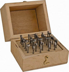 Made in USA - 34 Piece, 1/8" Shank Burr Set - High Speed Steel - Makers Industrial Supply