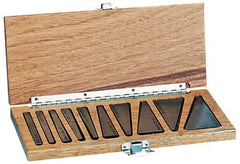 Suburban Tool - 0.25 to 30° Angle, 3 Inch Long, Steel, Angle Block Set - 1/4 Inch Thick, 0.0001 Inch Per Inch, 30 Arc Seconds Accuracy, Includes Fitted Wooden Case, 12 Pieces - Makers Industrial Supply