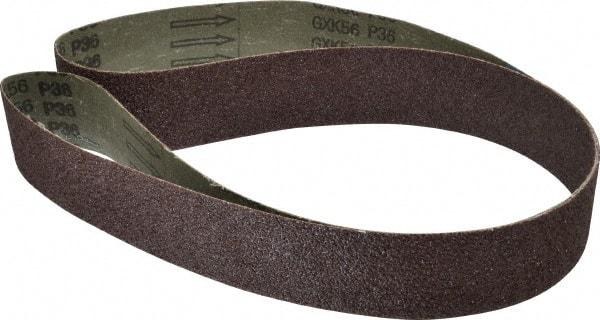 Tru-Maxx - 2" Wide x 60" OAL, 36 Grit, Aluminum Oxide Abrasive Belt - Aluminum Oxide, Very Coarse, Coated, X Weighted Cloth Backing - Makers Industrial Supply