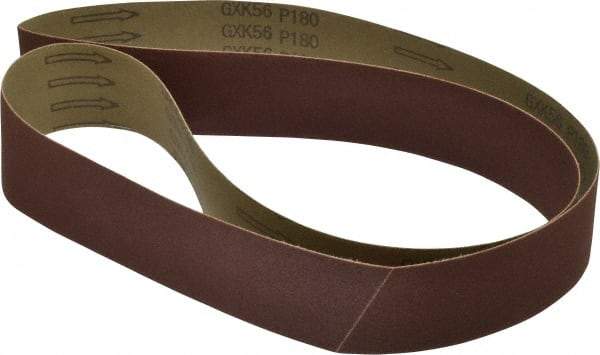 Tru-Maxx - 2" Wide x 60" OAL, 180 Grit, Aluminum Oxide Abrasive Belt - Aluminum Oxide, Very Fine, Coated, X Weighted Cloth Backing - Makers Industrial Supply