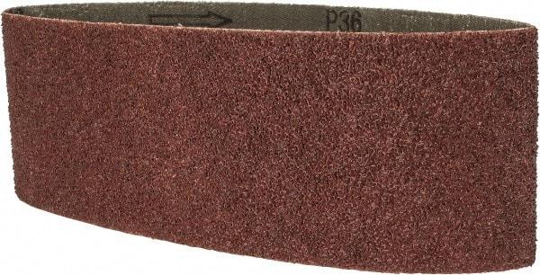 Tru-Maxx - 3" Wide x 21" OAL, 36 Grit, Aluminum Oxide Abrasive Belt - Aluminum Oxide, Very Coarse, Coated, X Weighted Cloth Backing - Makers Industrial Supply