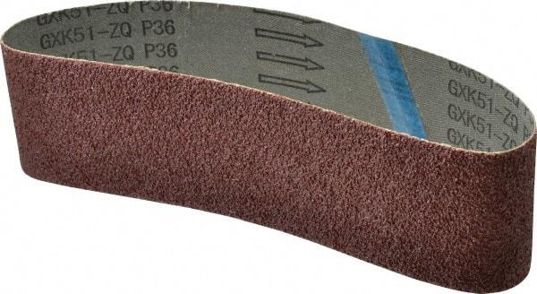 Tru-Maxx - 3" Wide x 24" OAL, 36 Grit, Aluminum Oxide Abrasive Belt - Aluminum Oxide, Very Coarse, Coated - Makers Industrial Supply