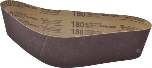 Tru-Maxx - 4" Wide x 36" OAL, 180 Grit, Aluminum Oxide Abrasive Belt - Aluminum Oxide, Very Fine, Coated, X Weighted Cloth Backing - Makers Industrial Supply