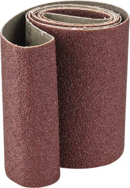 Tru-Maxx - 4" Wide x 60" OAL, 60 Grit, Aluminum Oxide Abrasive Belt - Aluminum Oxide, Medium, Coated, X Weighted Cloth Backing - Makers Industrial Supply