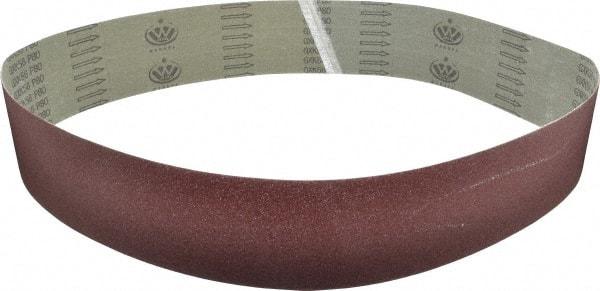 Tru-Maxx - 4" Wide x 60" OAL, 80 Grit, Aluminum Oxide Abrasive Belt - Aluminum Oxide, Medium, Coated - Makers Industrial Supply