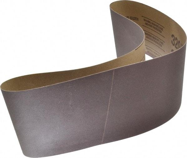 Tru-Maxx - 4" Wide x 36" OAL, 320 Grit, Aluminum Oxide Abrasive Belt - Aluminum Oxide, Extra Fine, Coated, X Weighted Cloth Backing - Makers Industrial Supply