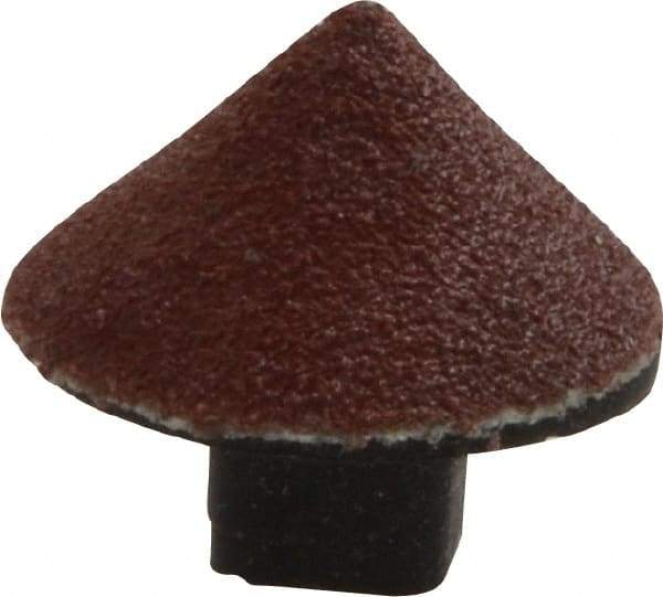 Superior Abrasives - 5/8" Diam 120 Grit 90° Included Angle Cone Center Lap - Aluminum Oxide, Fine Grade, Shank Mounted - Makers Industrial Supply