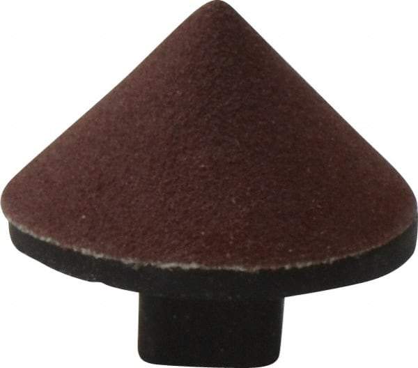 Superior Abrasives - 7/8" Diam 180 Grit 90° Included Angle Cone Center Lap - Aluminum Oxide, Very Fine Grade, Shank Mounted - Makers Industrial Supply