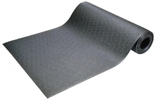 Wearwell - 60' Long x 3' Wide, Dry Environment, Anti-Fatigue Matting - Black, Vinyl with Vinyl Sponge Base, Rounded on 4 Sides - Makers Industrial Supply