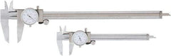 Value Collection - 0 to 6 and 12" Outside Diameter Dial Caliper Set - 0.001" Graduation, 0.1 Range per Revolution, Stainless Steel, White Face - Makers Industrial Supply