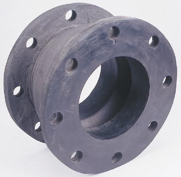 Unisource Mfg. - 6" Pipe, Chlorobutyl Wide Arch Pipe Expansion Joint - 6" Long, 3/4" Extension, 1-3/4" Compression, 225 Max psi, Flanged - Makers Industrial Supply