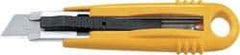 Olfa - Retractable Utility Knife - 2-7/8" Blade, Yellow Plastic/Stainless Steel Handle, 1 Blade Included - Makers Industrial Supply