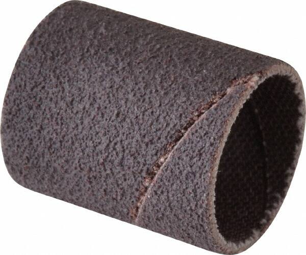 Made in USA - 80 Grit Aluminum Oxide Coated Spiral Band - 3/4" Diam x 1" Wide, Medium Grade - Makers Industrial Supply