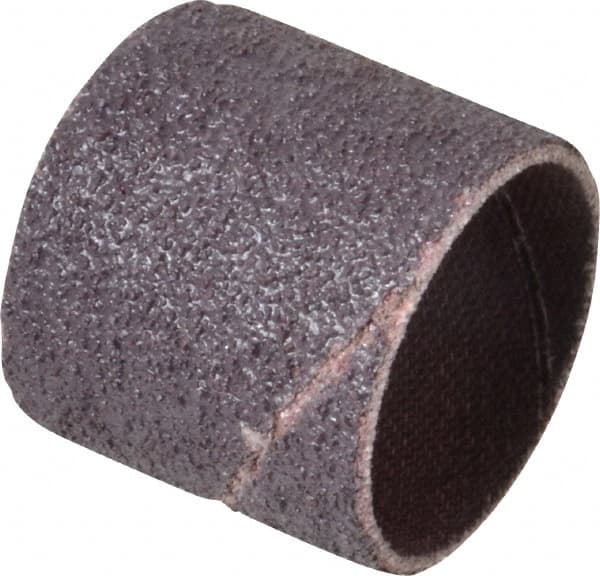 Made in USA - 50 Grit Aluminum Oxide Coated Spiral Band - 1" Diam x 1" Wide, Coarse Grade - Makers Industrial Supply