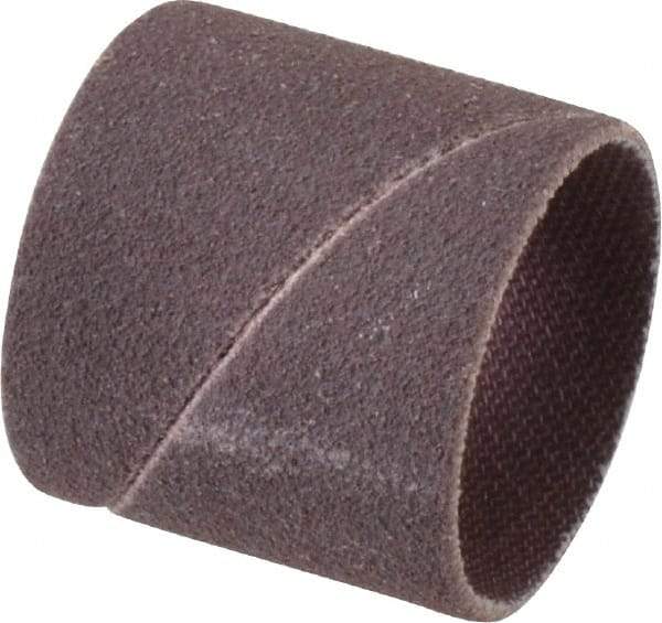 Made in USA - 120 Grit Aluminum Oxide Coated Spiral Band - 1" Diam x 1" Wide, Fine Grade - Makers Industrial Supply