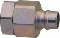 Parker - 1-1/2 Thread Stainless Steel Hydraulic Hose Valved Coupler - 1,500 psi, 175 GPM - Makers Industrial Supply