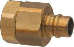 Parker - 1-1/2 Thread Brass Hydraulic Hose Valved Coupler - 350 psi, 175 GPM - Makers Industrial Supply