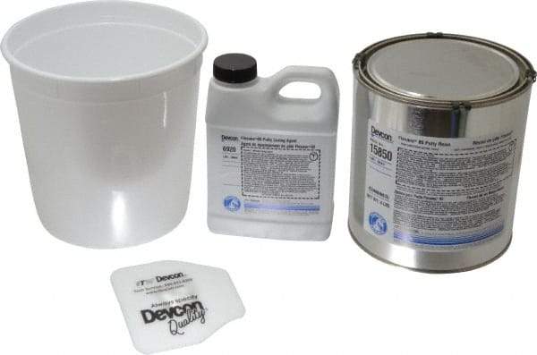 Devcon - 4 Lb Kit Black Urethane Putty - 120°F (Wet), 180°F (Dry) Max Operating Temp, 15 min Tack Free Dry Time - Makers Industrial Supply