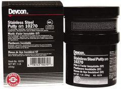 Devcon - 1 Lb Kit Gray Epoxy Resin Putty - 120°F (Wet), 250°F (Dry) Max Operating Temp - Makers Industrial Supply