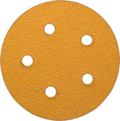 Made in USA - 5" Diam, 40 Grit, Aluminum Oxide Hook & Loop Disc - Coarse Grade, Coated, E Weight Paper Backing, - Makers Industrial Supply