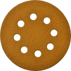 Made in USA - 5" Diam, 40 Grit, Aluminum Oxide Hook & Loop Disc - Coarse Grade, Coated, E Weight Paper Backing, - Makers Industrial Supply