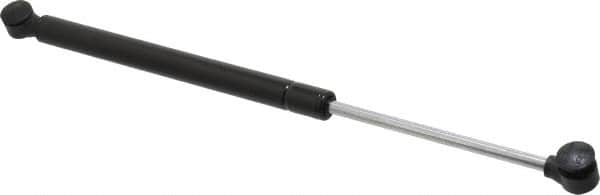 Value Collection - 0.32" Rod Diam, 0.75" Tube Diam, 20 Lb Capacity, Fixed Force Gas Spring - 15.25" Extended Length, 5" Stroke Length, Plastic Ball Socket, Black Nitride Piston - Makers Industrial Supply