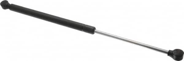 Value Collection - 0.32" Rod Diam, 0.75" Tube Diam, 60 Lb Capacity, Fixed Force Gas Spring - 17" Extended Length, 6" Stroke Length, Plastic Ball Socket, Black Nitride Piston - Makers Industrial Supply