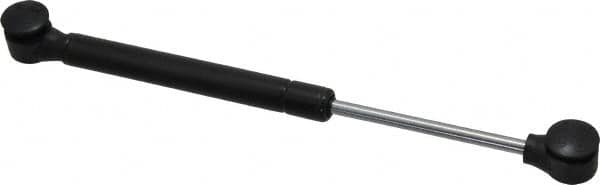 Value Collection - 0.24" Rod Diam, 0.59" Tube Diam, 20 Lb Capacity, Fixed Force Gas Spring - 9.6" Extended Length, 3.15" Stroke Length, Plastic Ball Socket, Black Nitride Piston - Makers Industrial Supply