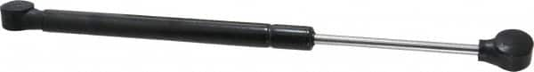 Value Collection - 0.24" Rod Diam, 0.59" Tube Diam, 40 Lb Capacity, Fixed Force Gas Spring - 12" Extended Length, 3.5" Stroke Length, Plastic Ball Socket, Black Nitride Piston - Makers Industrial Supply