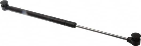 Value Collection - 0.24" Rod Diam, 0.59" Tube Diam, 60 Lb Capacity, Fixed Force Gas Spring - 14.5" Extended Length, 5" Stroke Length, Plastic Ball Socket, Black Nitride Piston - Makers Industrial Supply