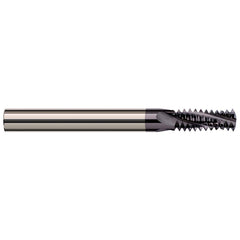 Harvey Tool - 1/2-20 Internal/External 20 TPI 3/8" Shank 6-Flute Solid Carbide Helical Flute Thread Mill - Exact Industrial Supply